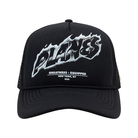 Paper Plane Greatness Equipped Trucker Hat (Black) - Paper Plane