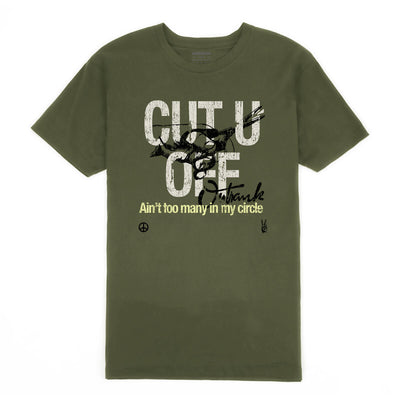 Outrank Cut U Off T-shirt (Military Green) - Outrank