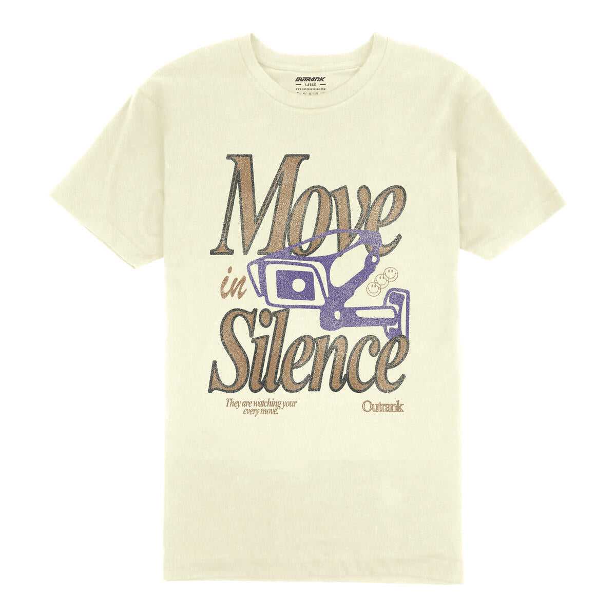 Outrank Move In Silence T-shirt (Vintage White) - Outrank