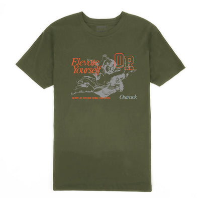 Outrank Elevate Yourself T-shirt (Military Green) - Outrank