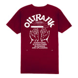 Outrank Blessings Are Uploading T-shirt (Cardinal) - Outrank
