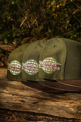 New Era Houston Astros 2005 World Series Side Patch Pink UV 59Fifty Fitted (Olive/Walnut)