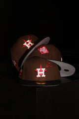 New Era Houston Astros 2017 World Series Side Patch Fitted (Walnut/Black) - New Era