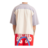 DSM "Racing" Yoke Tee-Antique White/Grey