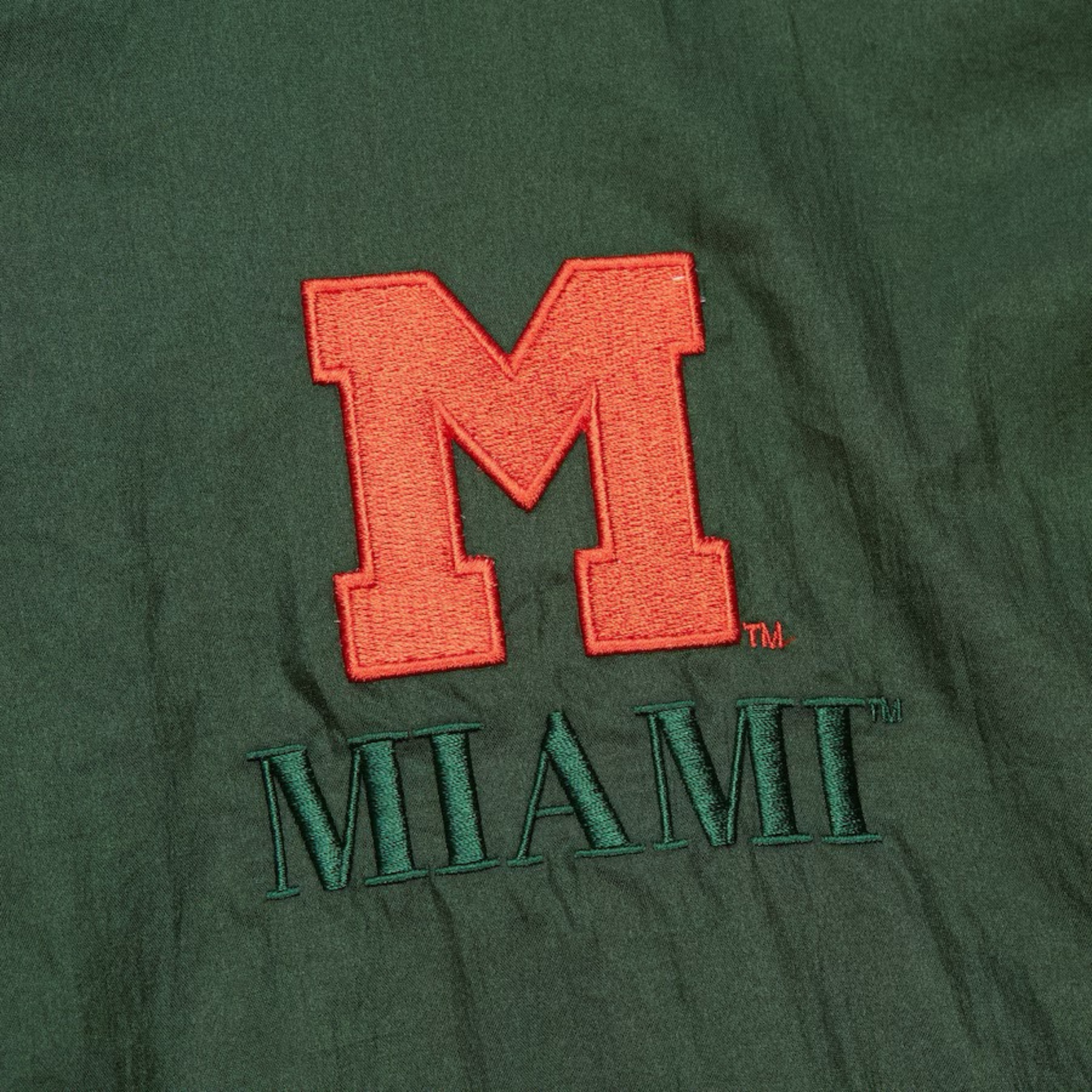 Mitchell & Ness Authentic "Miami Hurricanes Anorak Vintage Logo" Half-Zip Jacket - Green