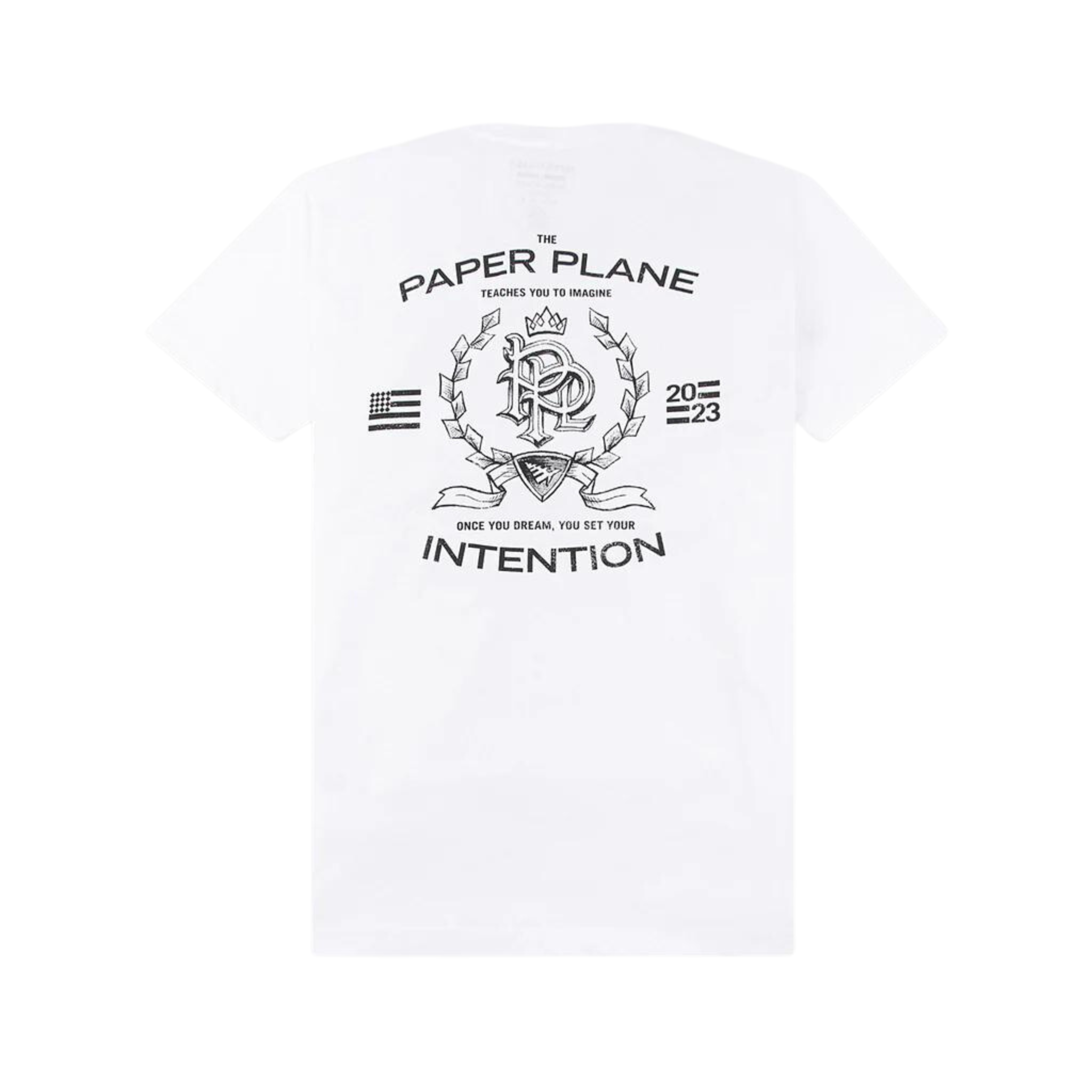 Paper Plane Crown Tee (White) - Paper Plane