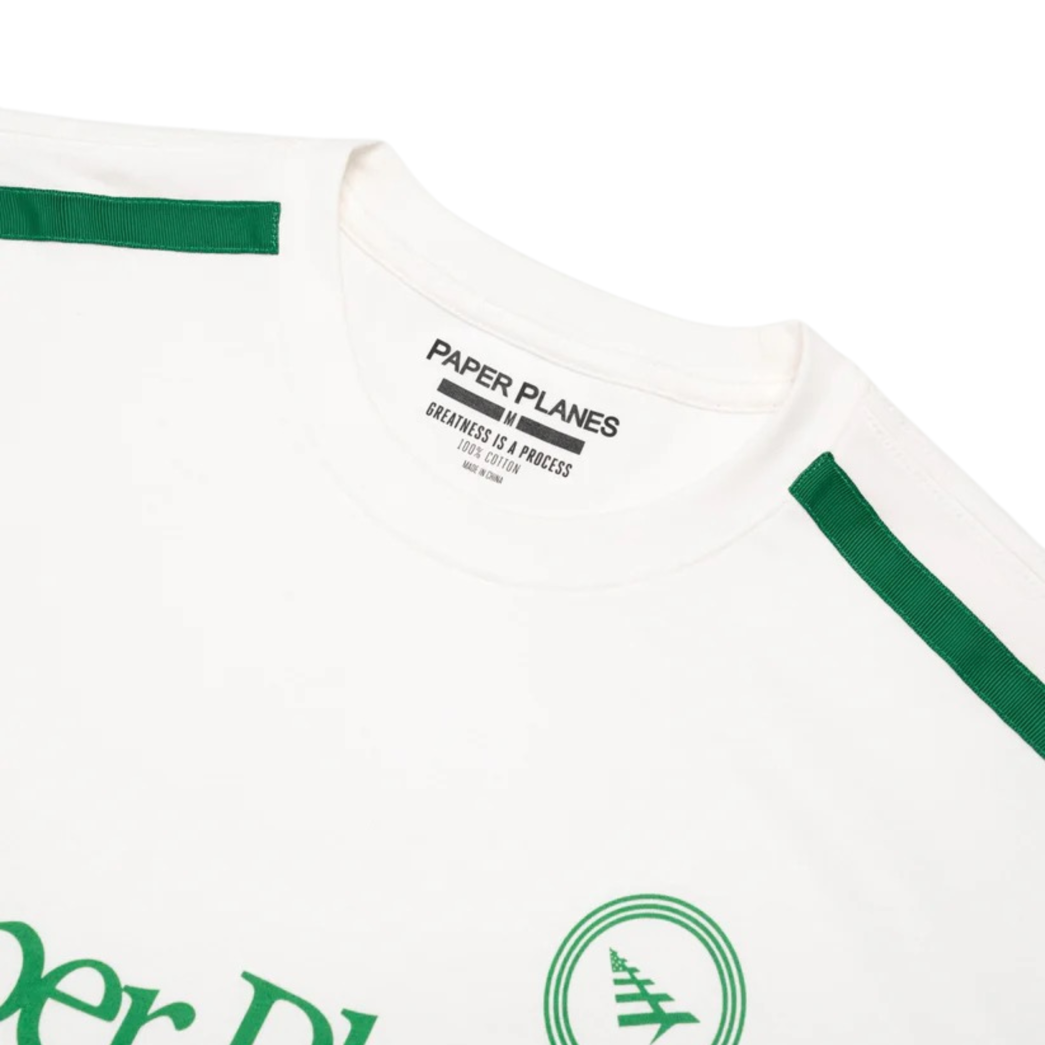 PAPER PLANES Soccer Stripe Tee (White) - Paper Plane