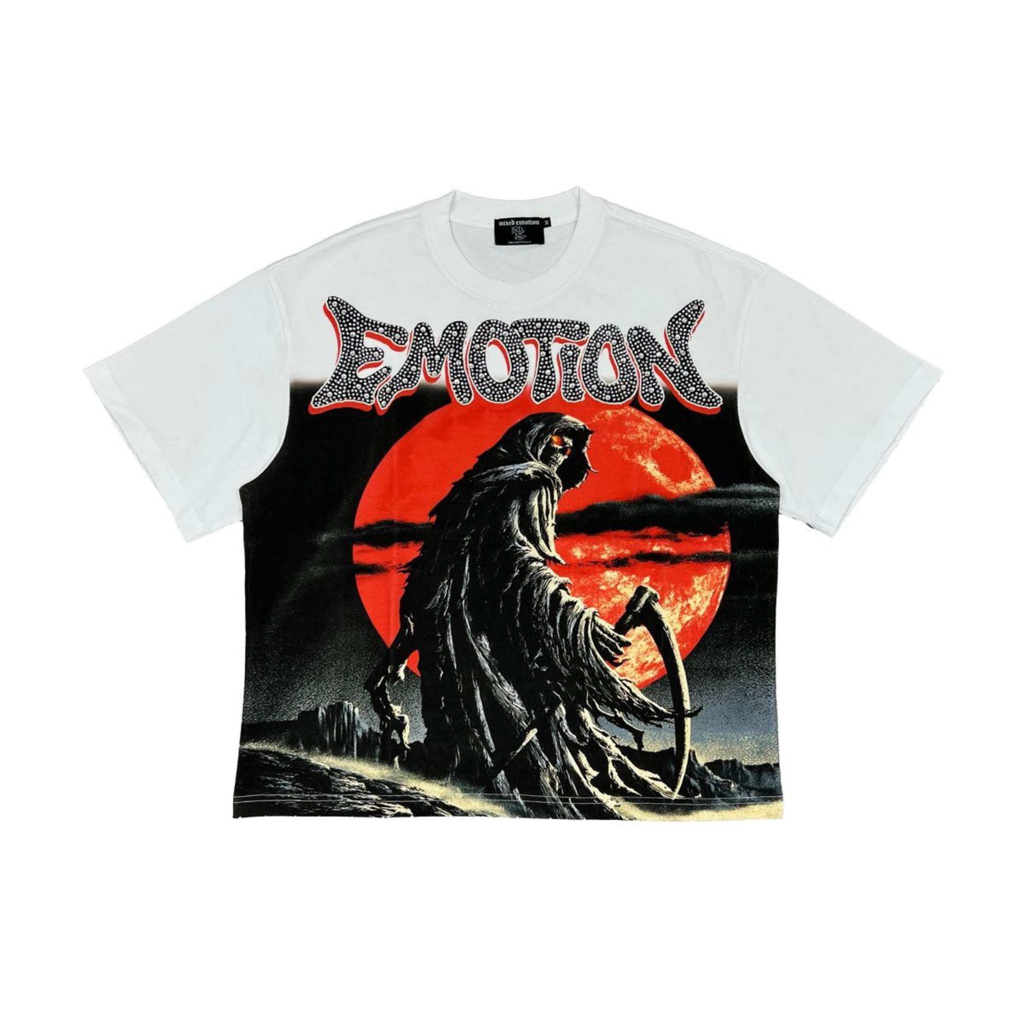 Mixed Emotion “Reaper” Tee (White) - Mixed Emotion