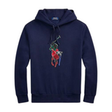 Polo Ralph Lauren The RL Fleece Plaid-Pony Hoodie (Navy) - Polo Ralph Lauren