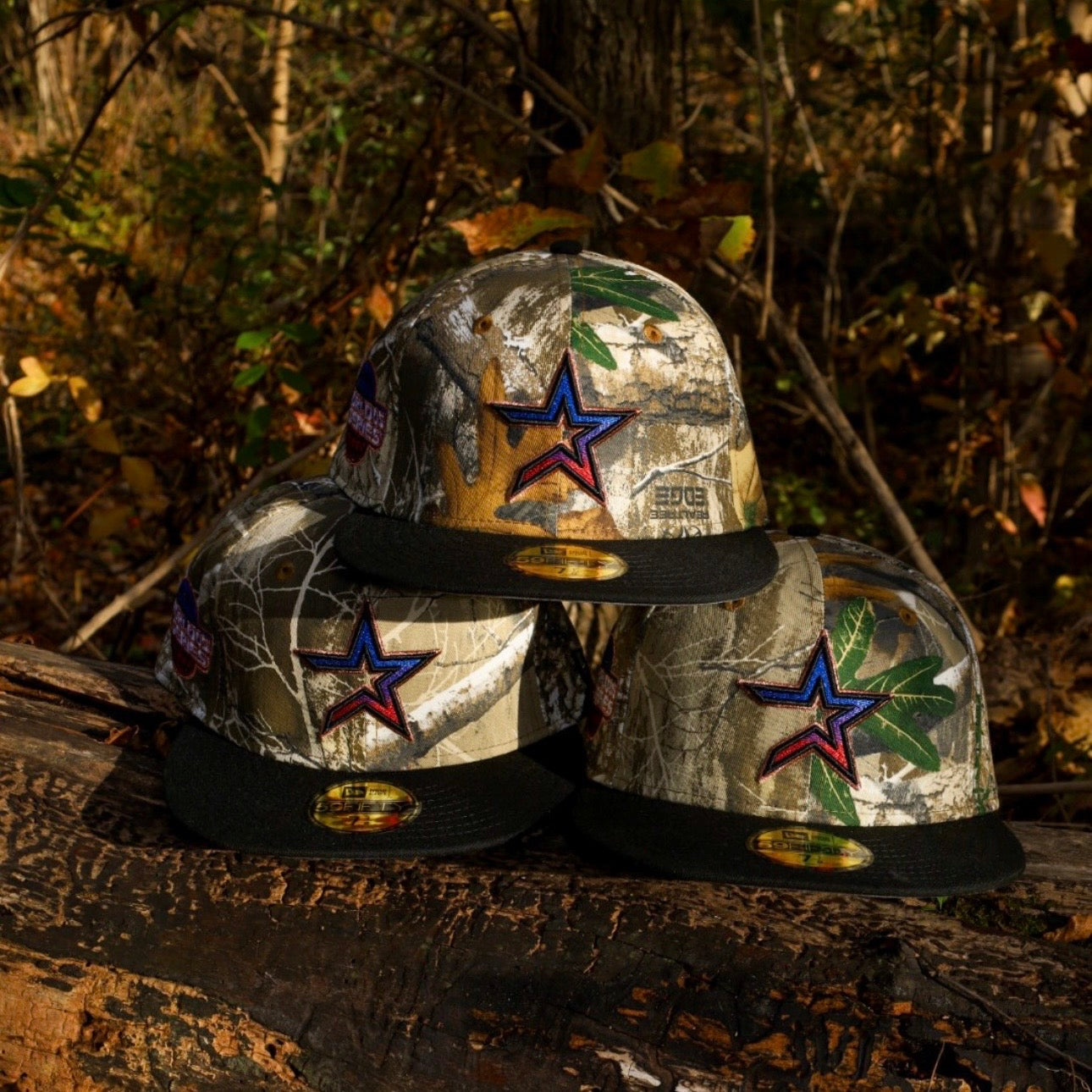 New Era Houston Astros 2005 World Series Side Patch Fitted (Real Tree Camo)