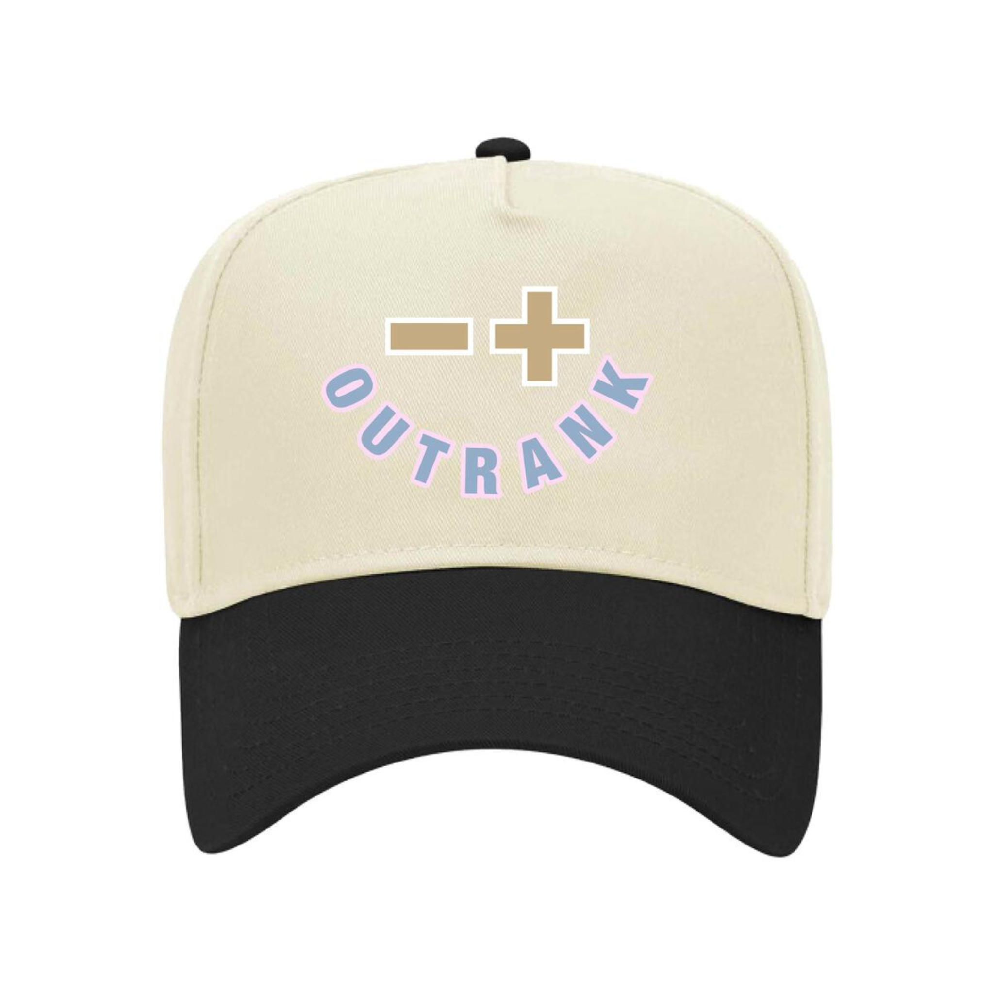 Outrank Negative to Positive Snapback (Vintage White/Black) - Outrank