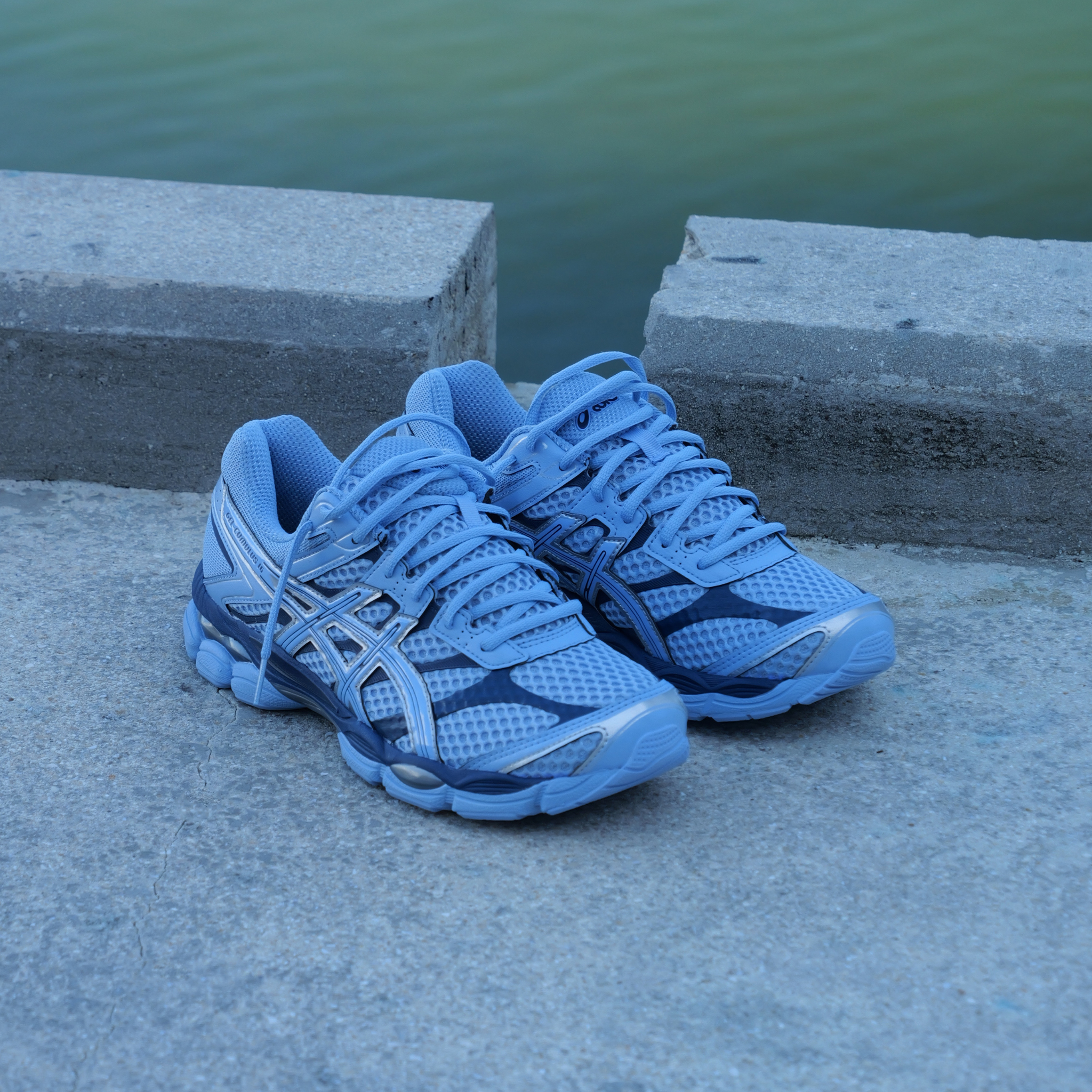 Mens Asics Gel-Cumulus 16 (Stone Wash/Independence Blue)