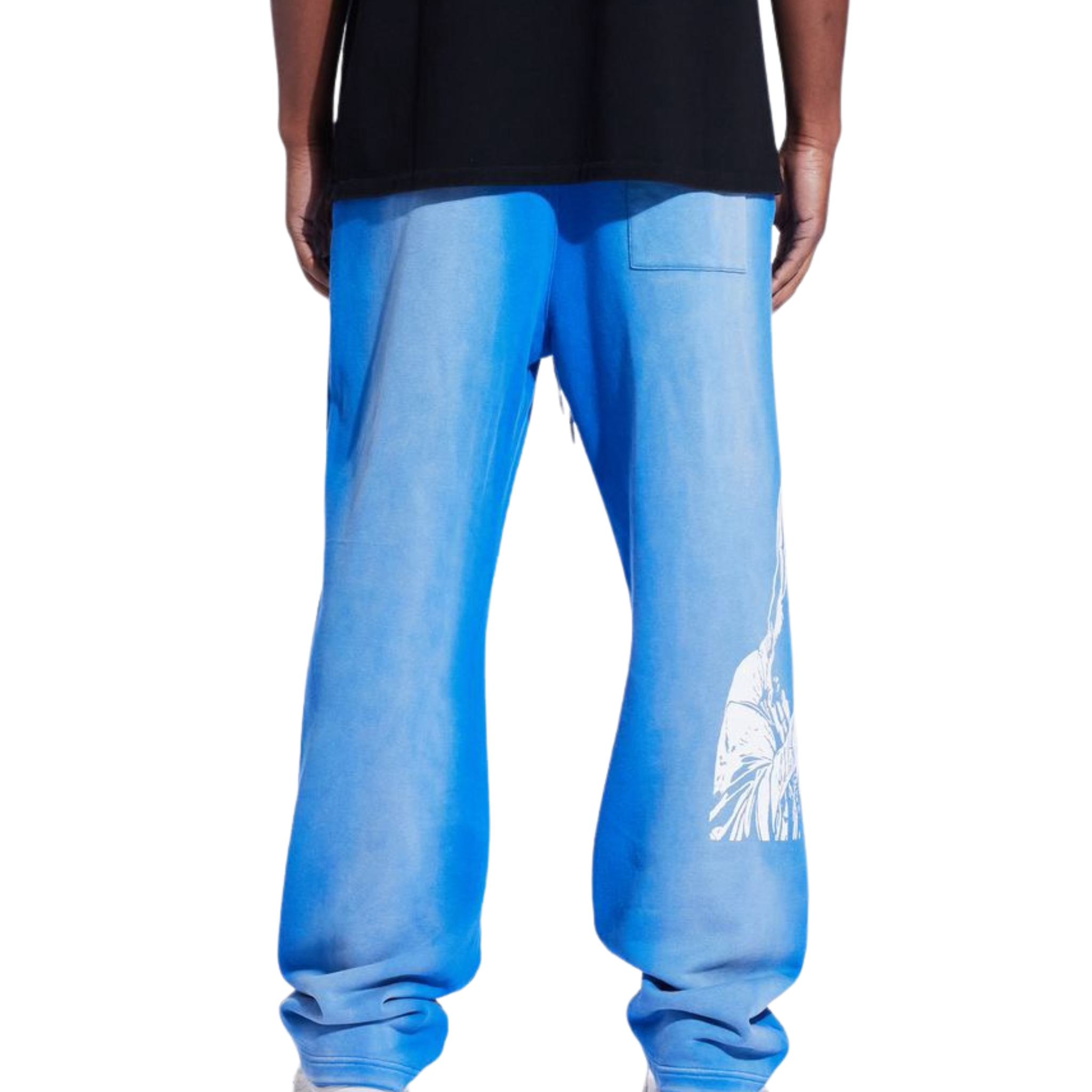 Memory Lane "STENCIL LOGO" SWEATPANTS-FADED BLUE