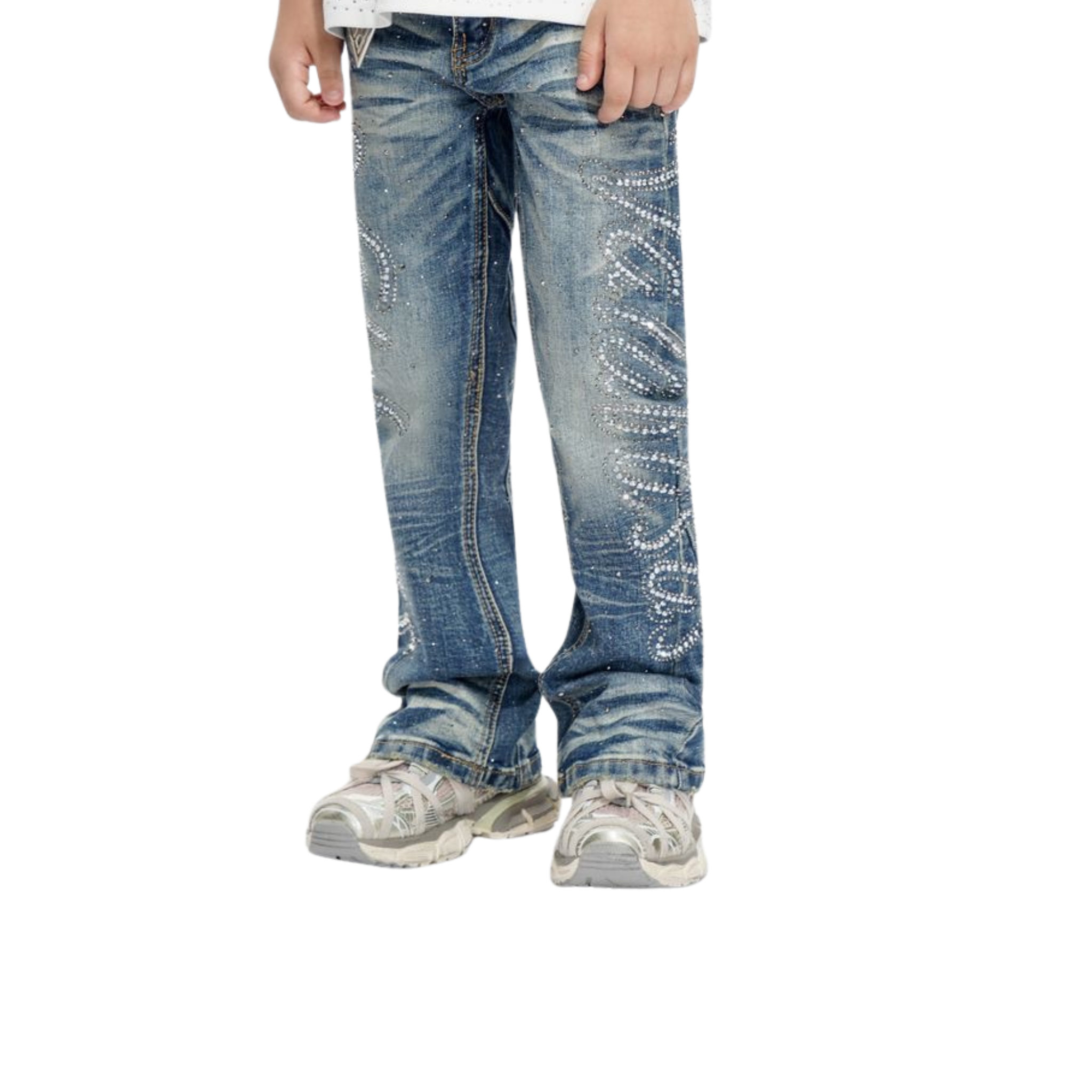 Kids Valabasas 'LATTICE" Jeans (Dark Blue)