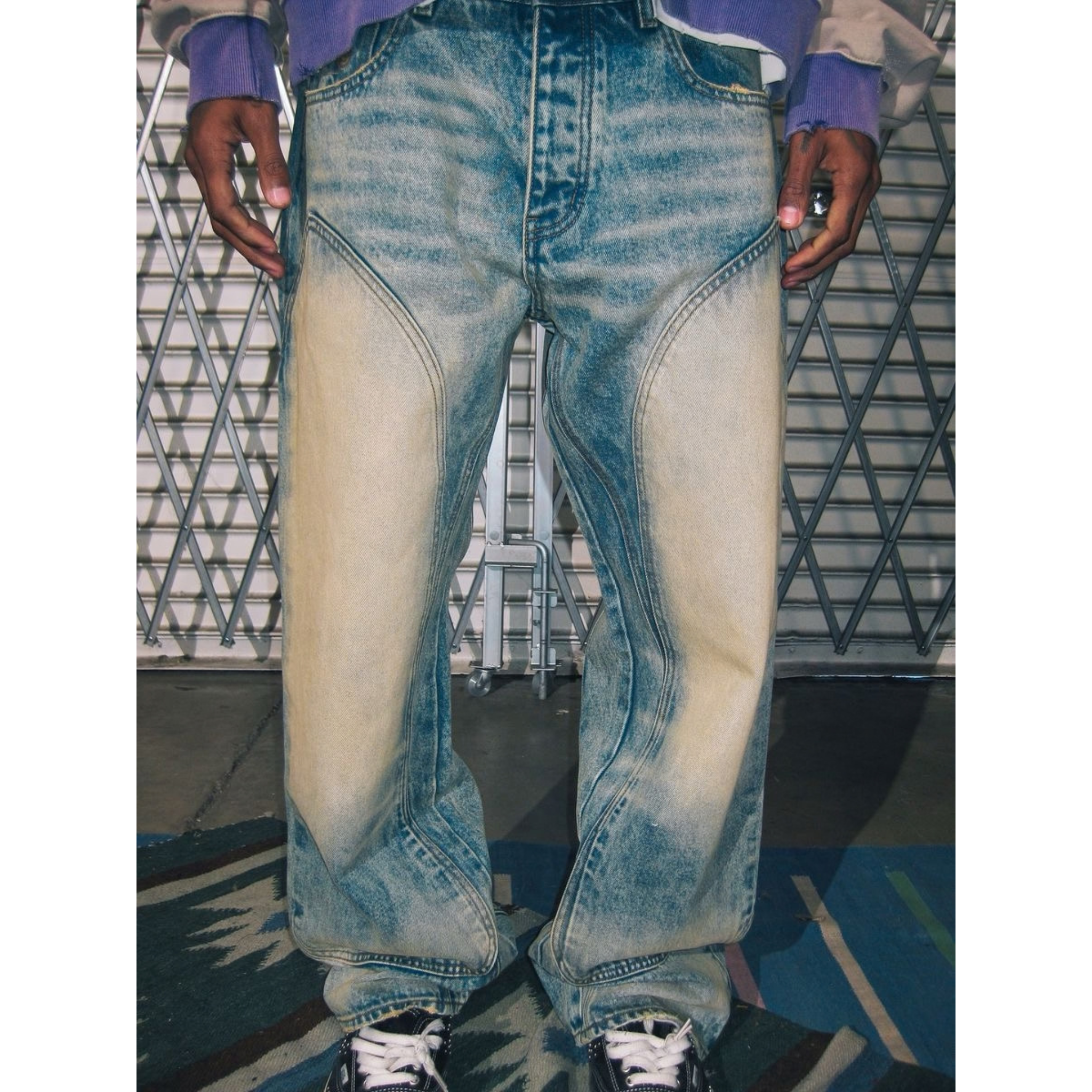 DSM Double Knee Bolt Denim (Washed Indigo)