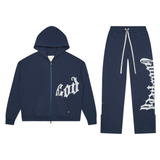 Godspeed OG Logo Sweatsuit V2 (Navy/Silver) BOOM