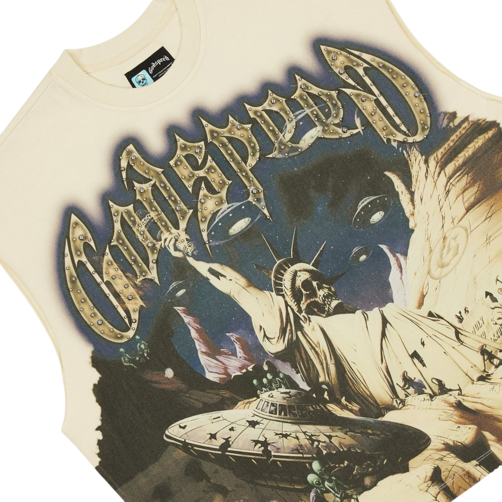 Godspeed "The Landing" Sleeveless Tee (Bone)