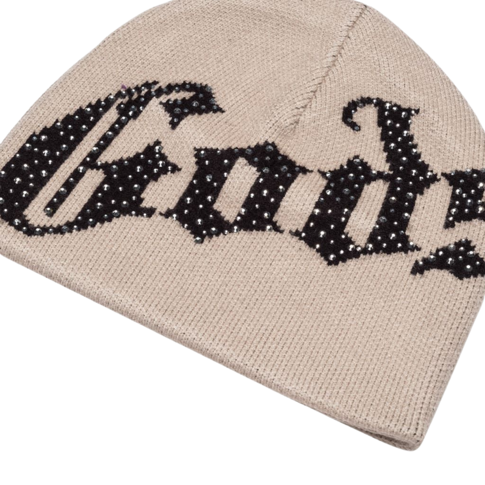 Godspeed OG Logo Studded Beanie (Tan/Black)