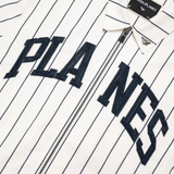PAPER PLANES Pinstripe Work Shirt (Cream/Navy) - Paper Plane