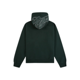 Paper Planes Cursive Zip Hoodie (Dark Green)