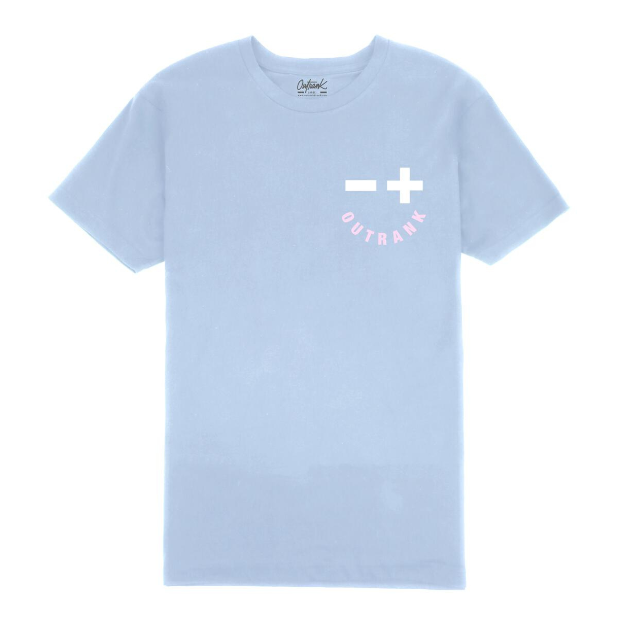 Outrank Think Positive T-shirt (Light Blue) - Outrank