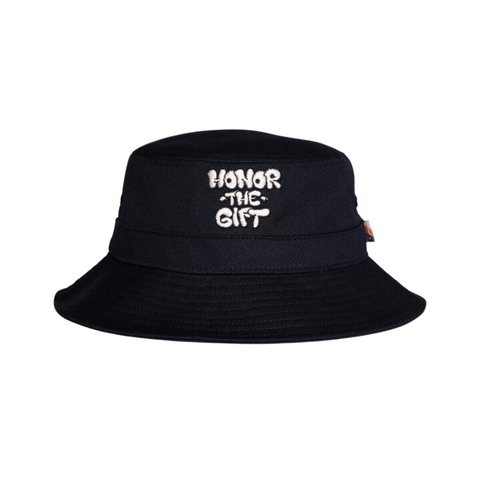 Honor The Gift Script Bucket Hat (Black) - Honor The Gift