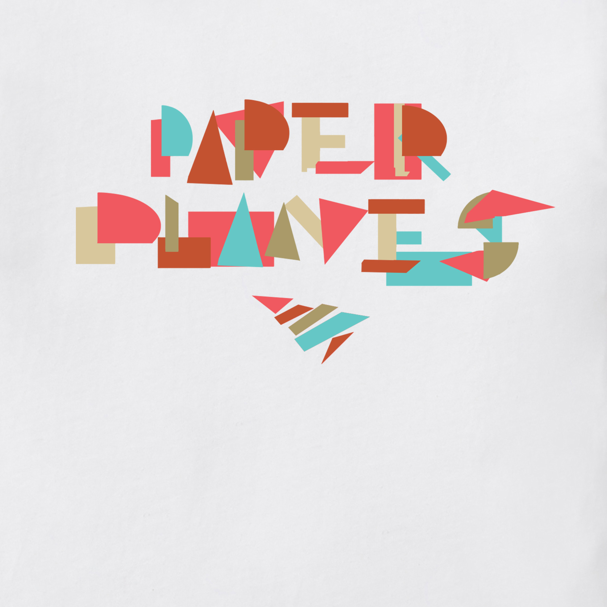 Paper Plane Mosaic Tee (White) - Paper Plane