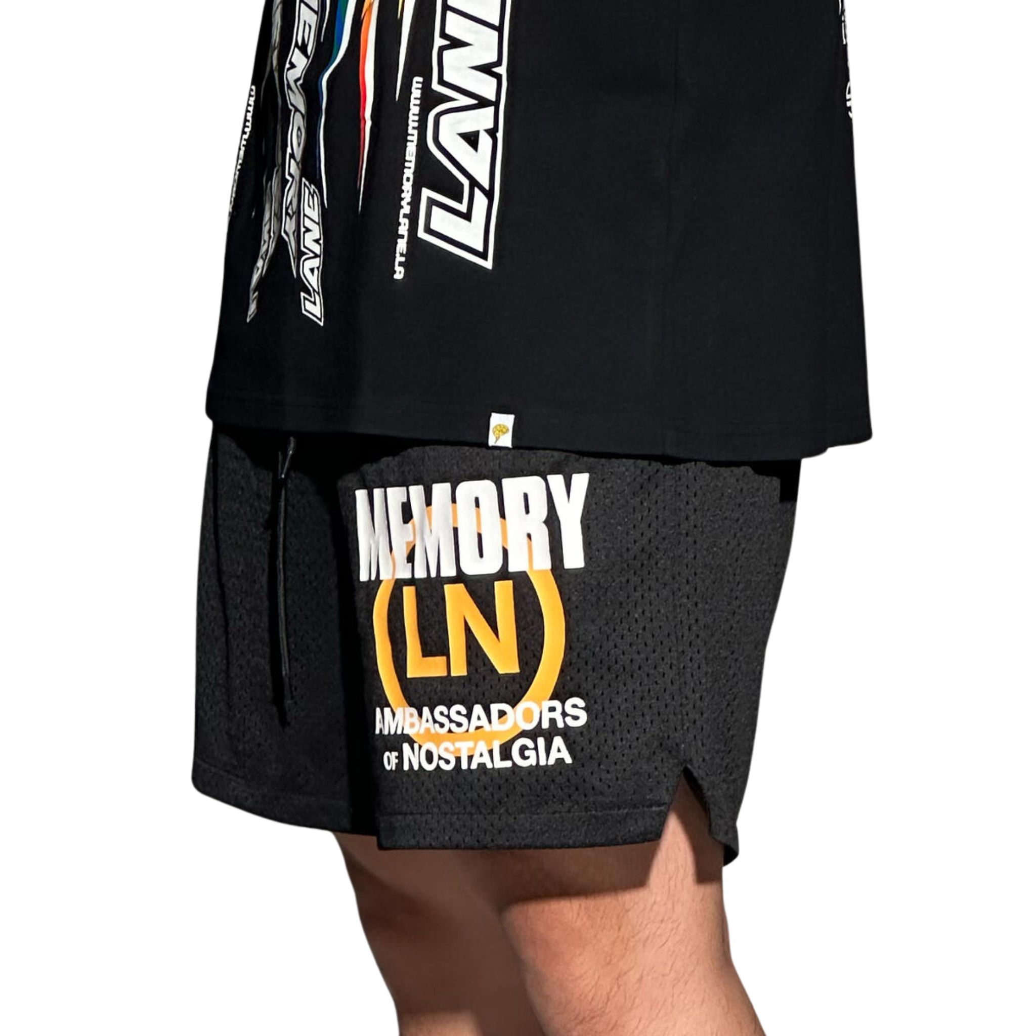 Memory Lane Core Graphic Mesh Short (Black)