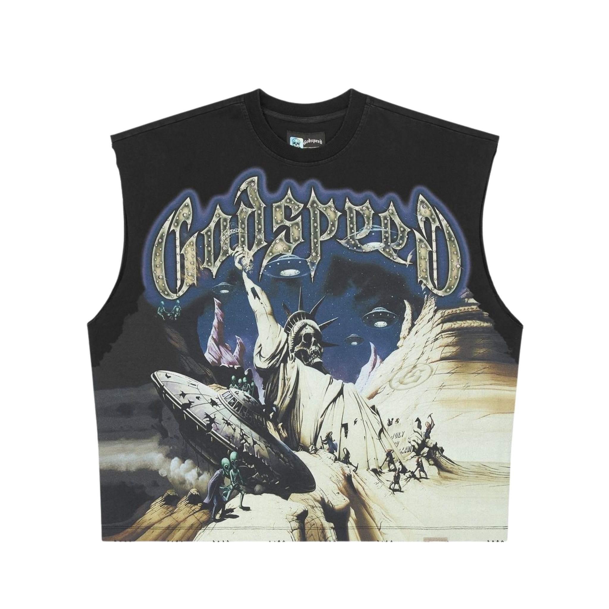Godspeed "The Landing" Sleeveless Tee (Black)