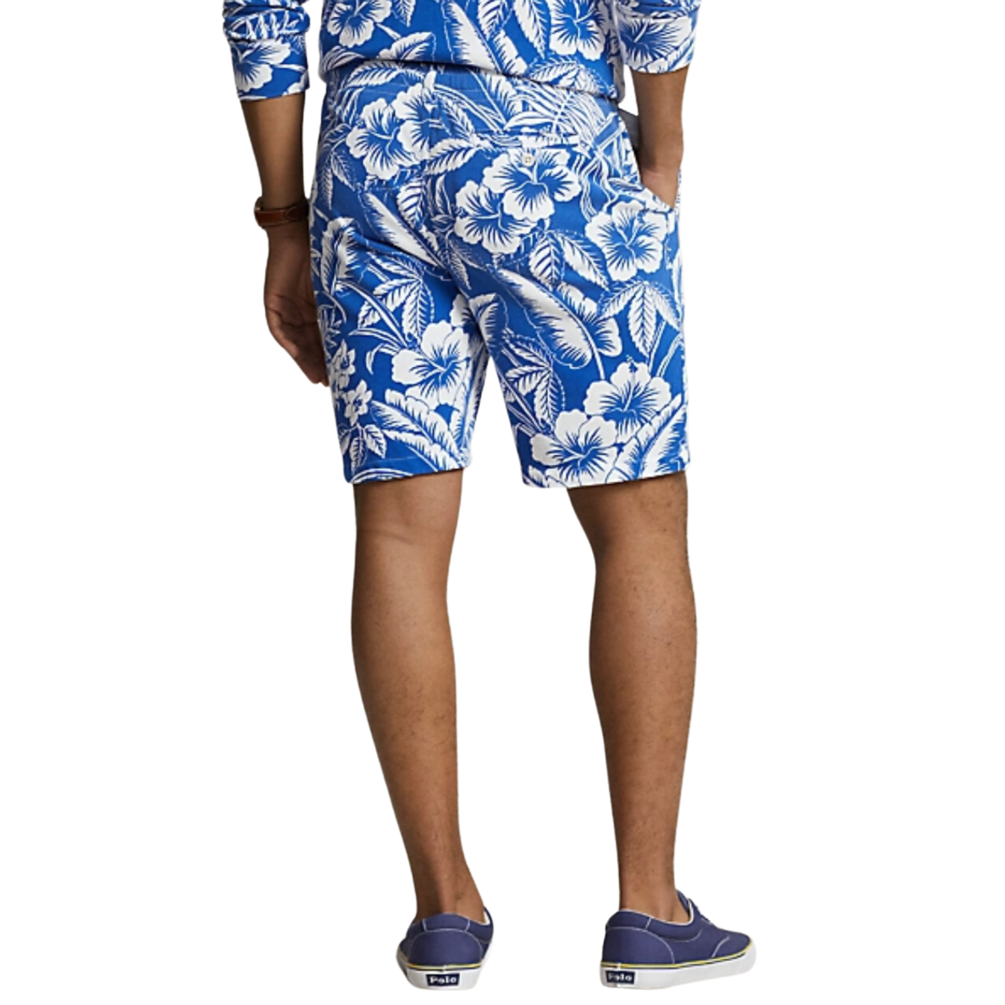 Polo Ralph Lauren 8.5 Inch Tropical Floral Spa Terry Short (Monotone Tropical) - Polo Ralph Lauren