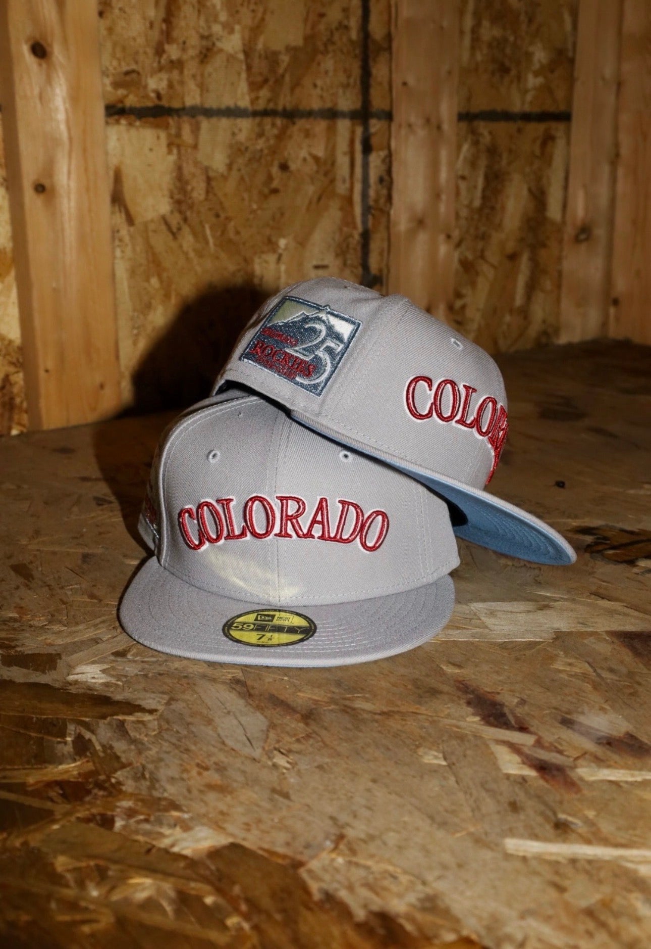 New Era Colorado Rockies 25th Anniversary Side Patch Fitted (Grey)