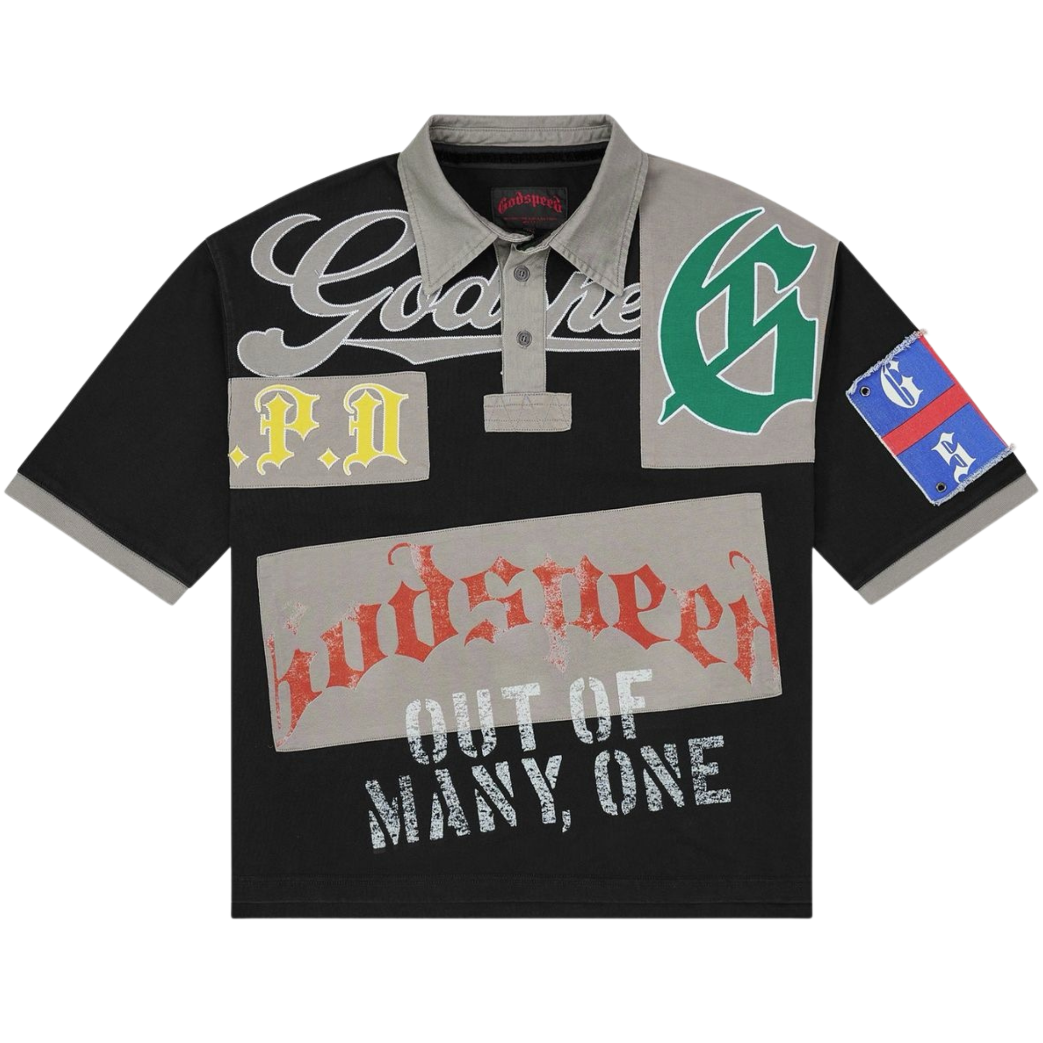Godspeed Heritage Patchwork Polo (Black) - Godspeed