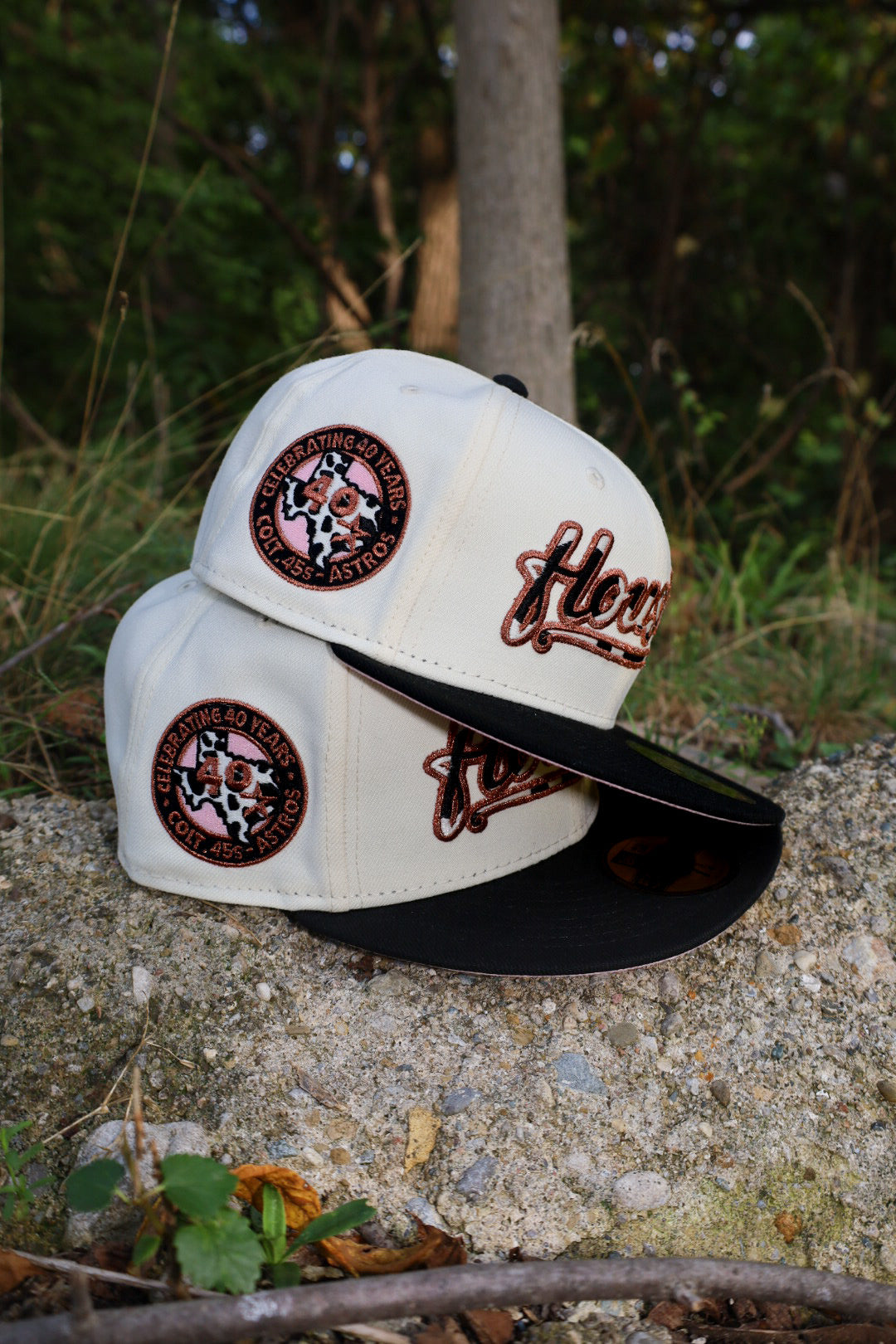 New Era Houston Astros 40th Anniversary Side Patch Pink UV 59Fifty Fitted (Chrome/Black)