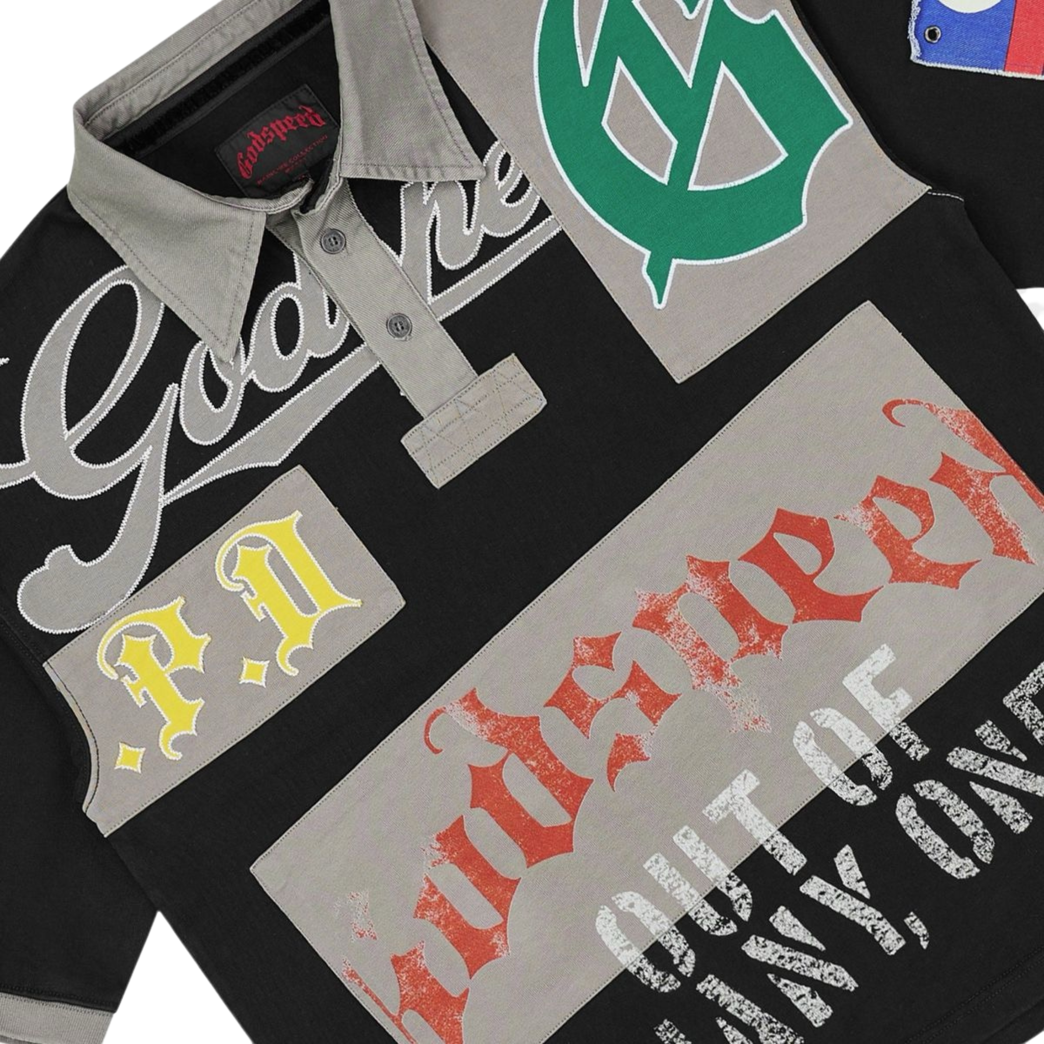 Godspeed Heritage Patchwork Polo (Black) - Godspeed