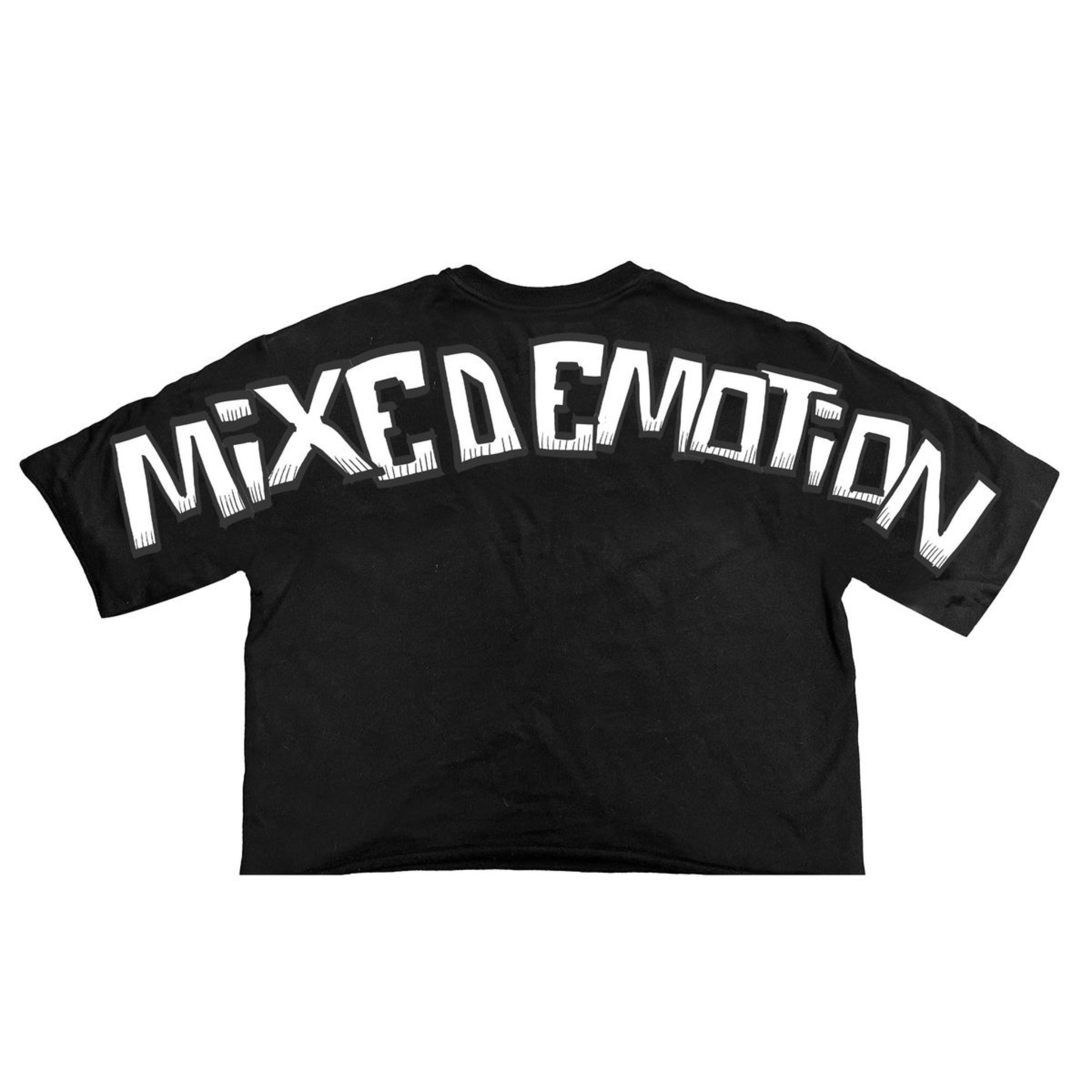 Mixed Emotion "Monster" Cropped Tee (Black)