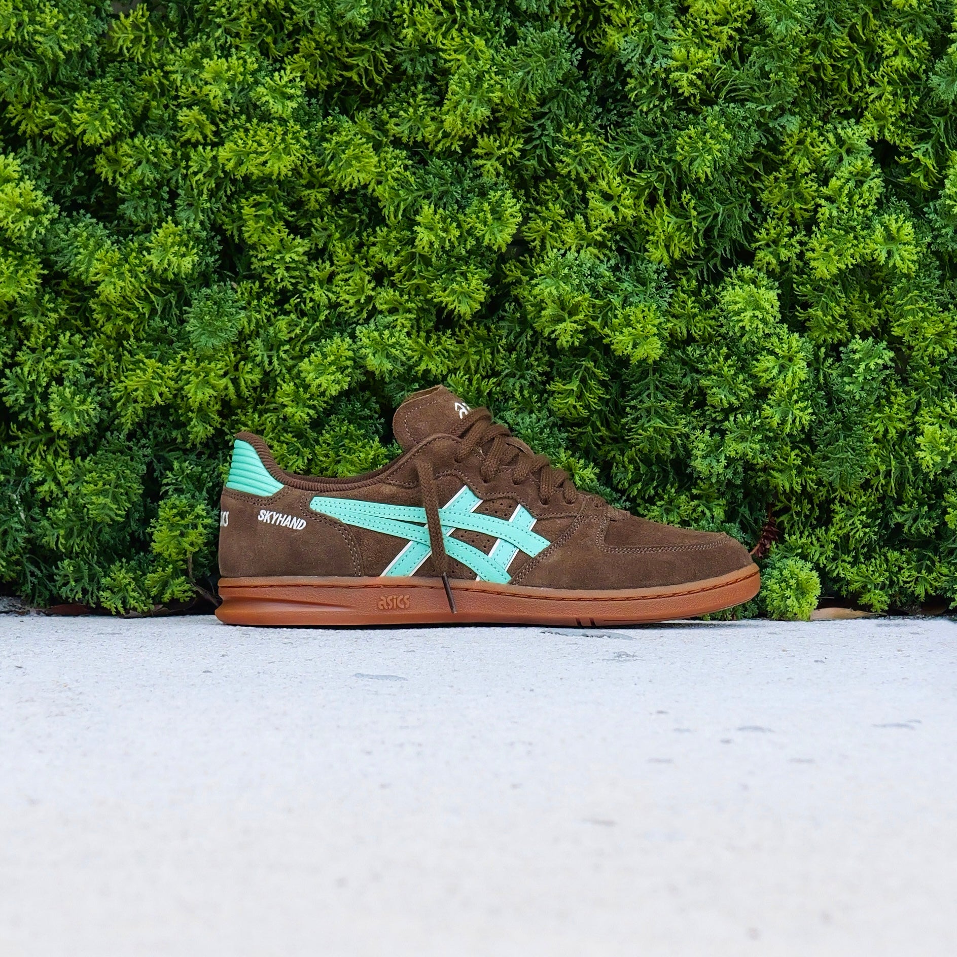 Mens Asics Skyhand OG (Brown Storm/Ice Green)