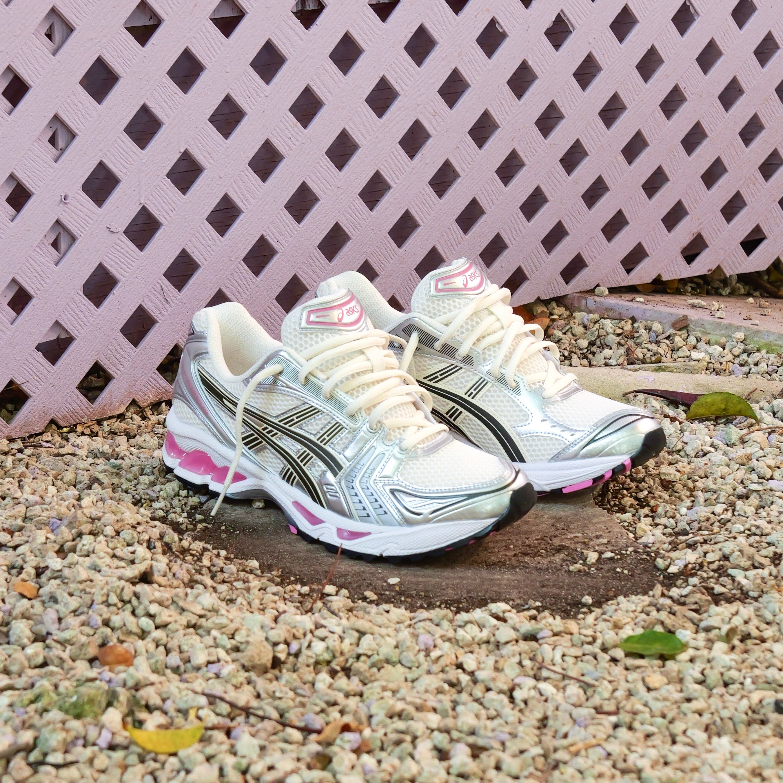 Mens Asics Gel-Kayano 14 (Cream/Sweet Pink)