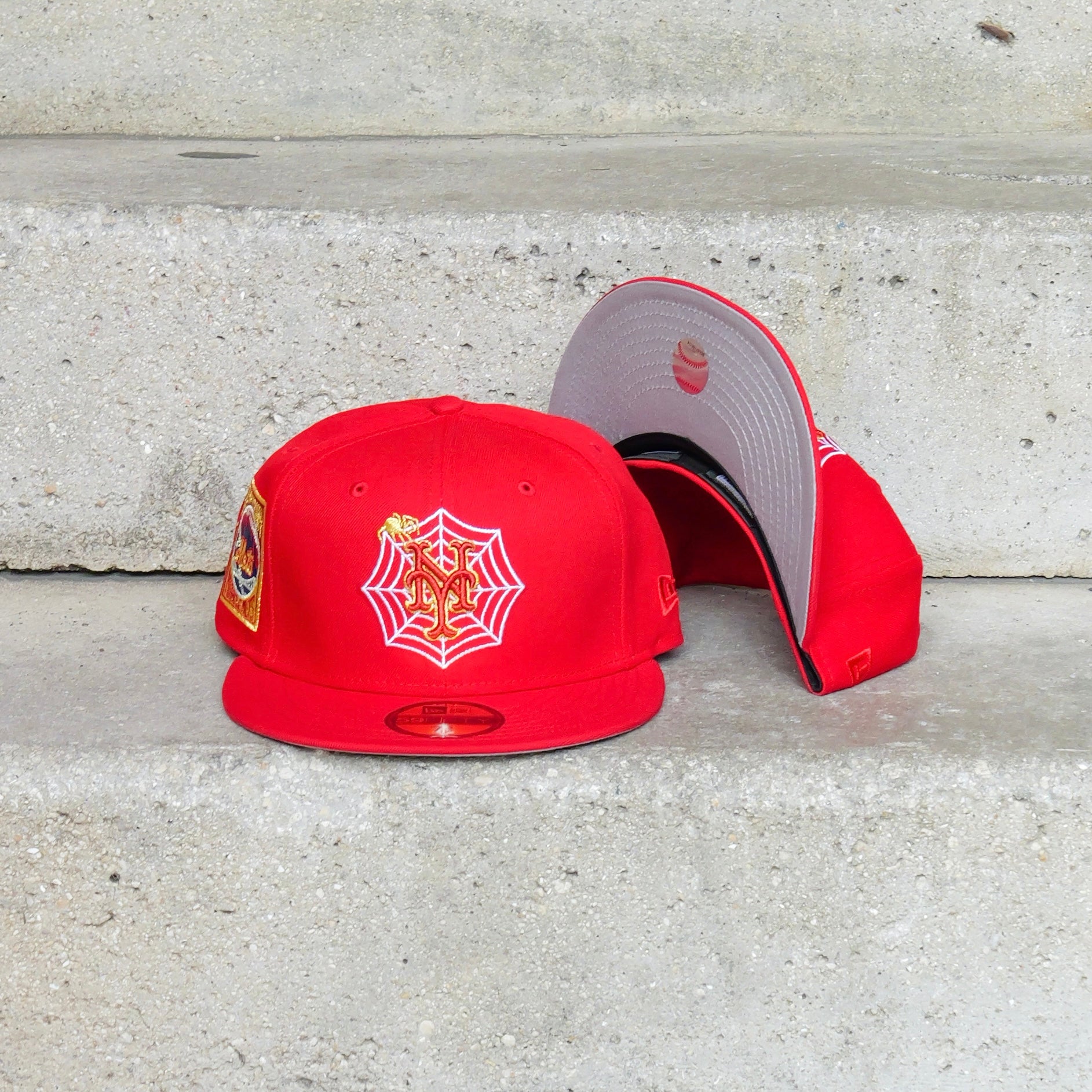 New Era New York Mets 25th Anniversary Side Patch Fitted (Red)