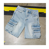 DUAA ''NOBLE'' BLUE CARGO DENIM SHORT