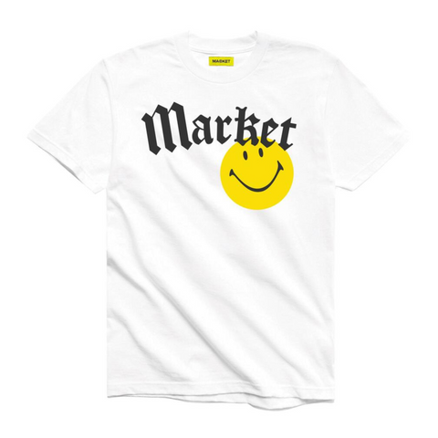 Market Smiley Gothic T-shirt (White) - Market