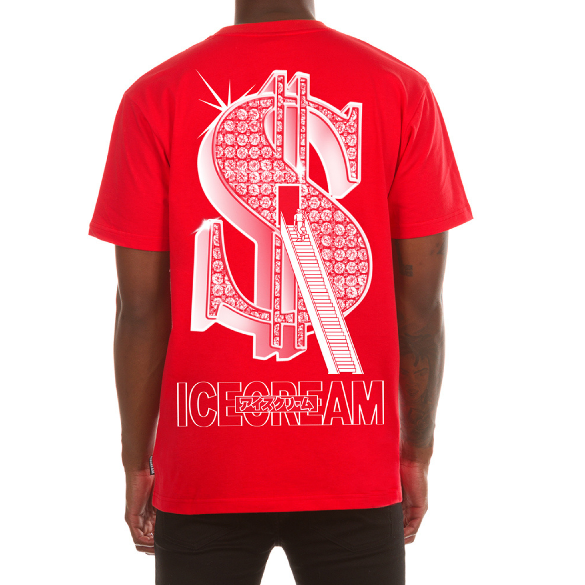Icecream Stairs To Success SS Tee (Fiery Red)