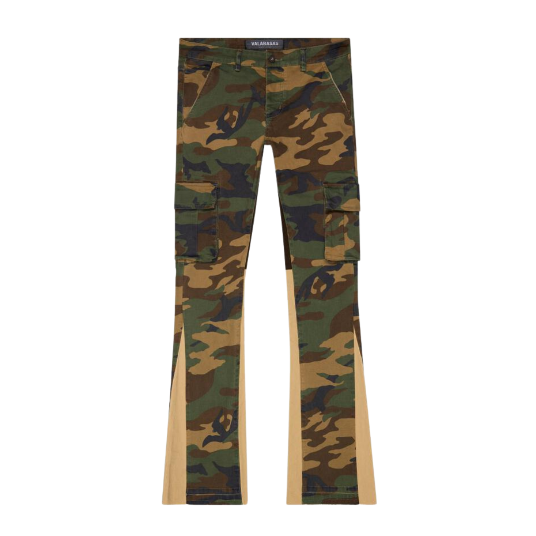 VALABASAS COMMANDER STACKED FLARE JEAN (FOILAGE GREEN) -  VLBS2198-J1 - VALABASAS