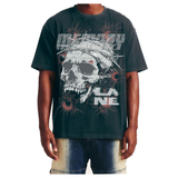 Memory Lane "SKULL WIRE" Tee - Rhinestones (Black)