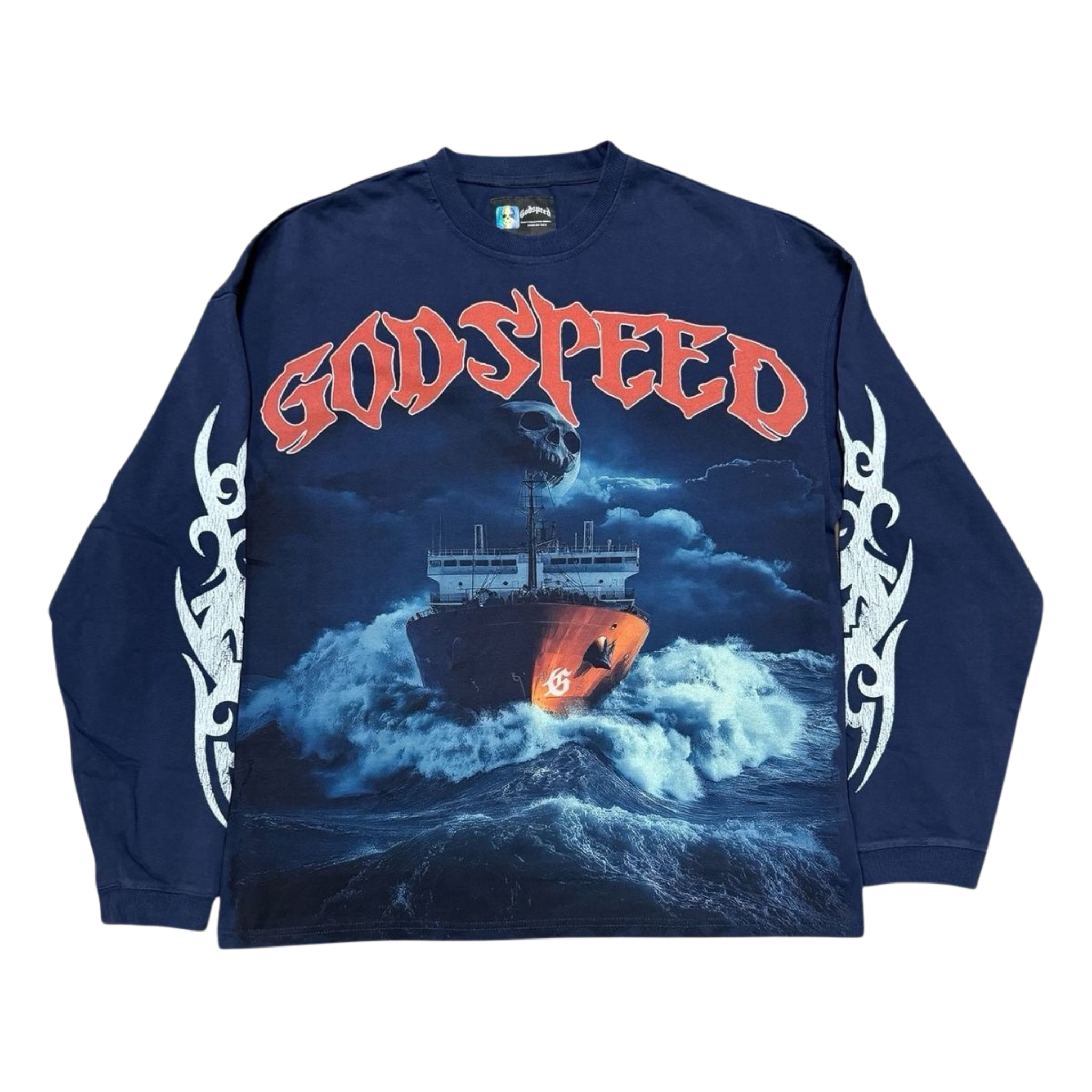 Godspeed "Sea Sick" LS T-Shirt (Navy)