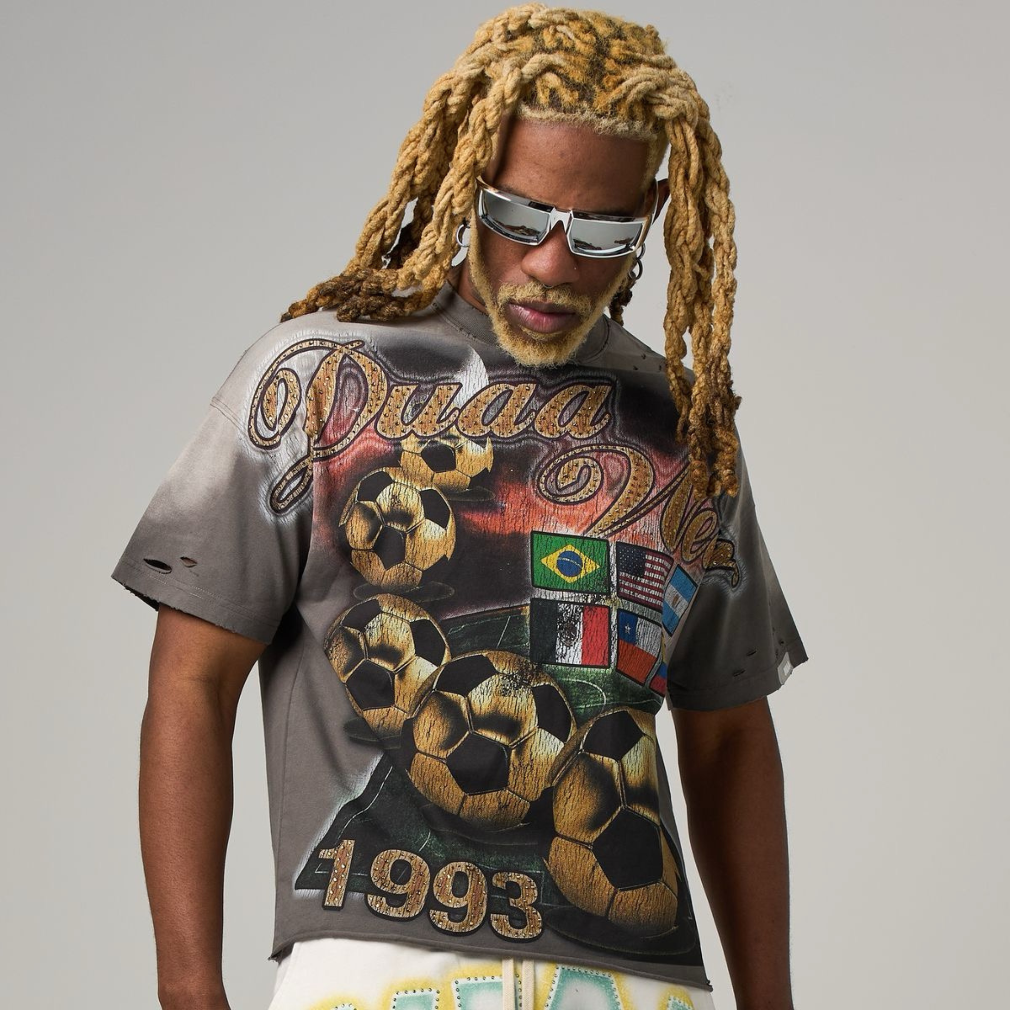 DUAA "WC 93" SS Tee (Faded Grey) - DUAA