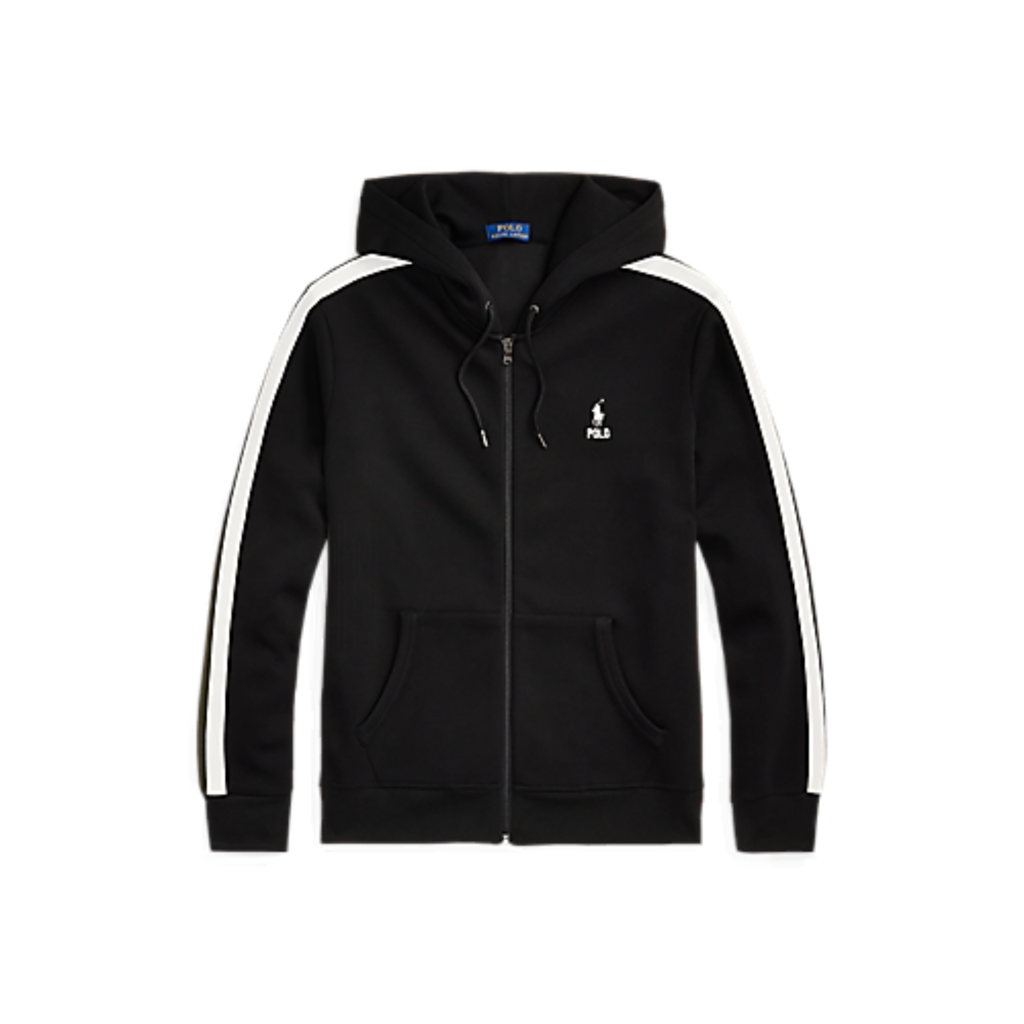 Polo Ralph Lauren Double Knit Full-Zip Hoodie (Black/White)