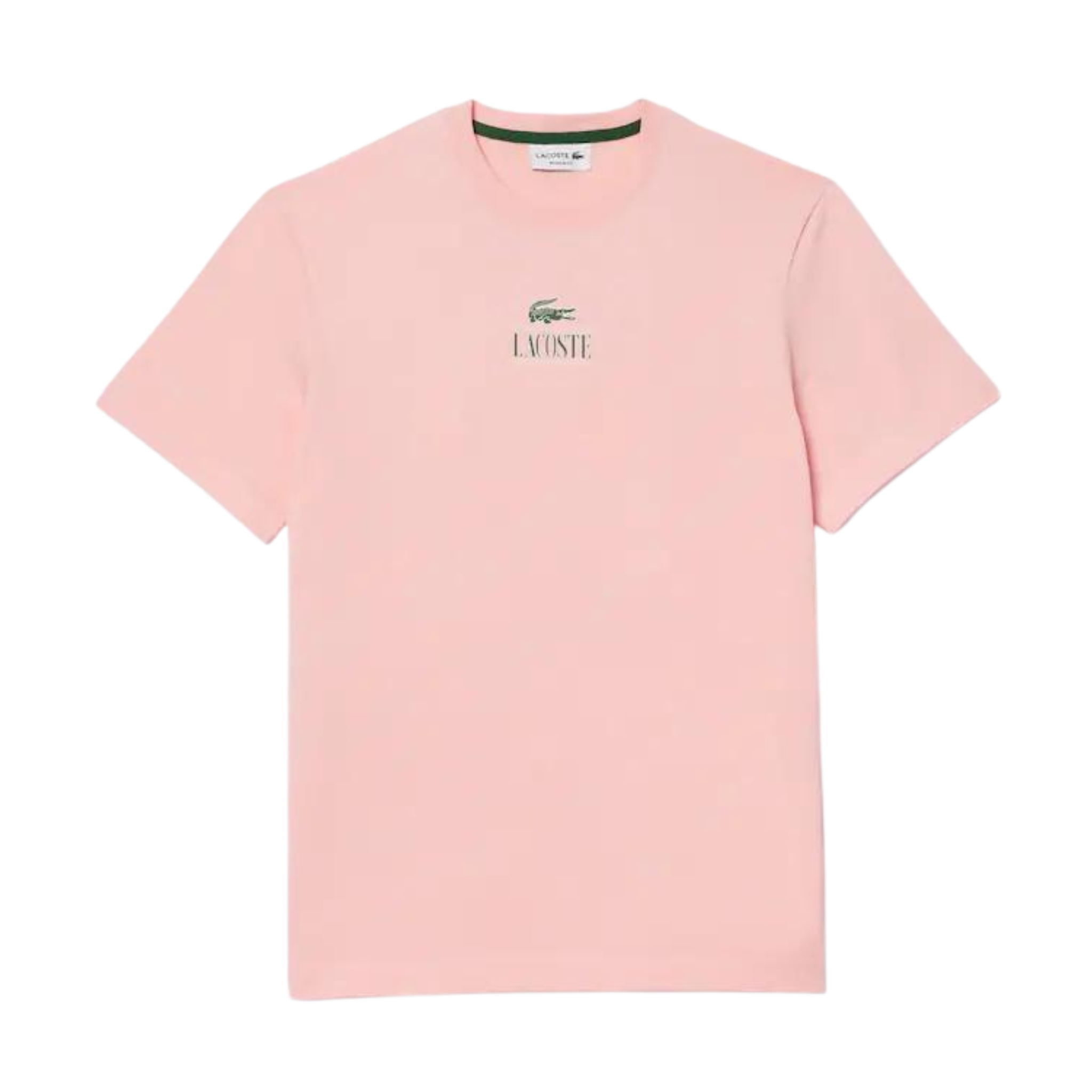 Lacoste Regular Fit Cotton Jersey Branded T-shirt (Waterlily Pink) - Lacoste