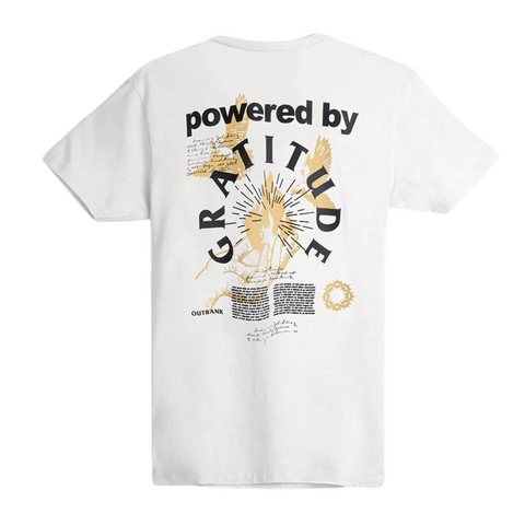 Outrank Powered By Gratitude T-shirt (White) - Outrank