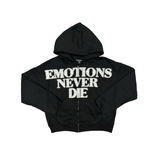 Mixed Emotion "Black End" Rhinestone Hoodie (Black)