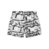 Paper Planes Diamond and Stripes Mesh Short (Grey)